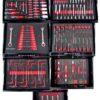 Lot de 7 modules plateaux d'outils Stahlbar CRV pour servante a outils