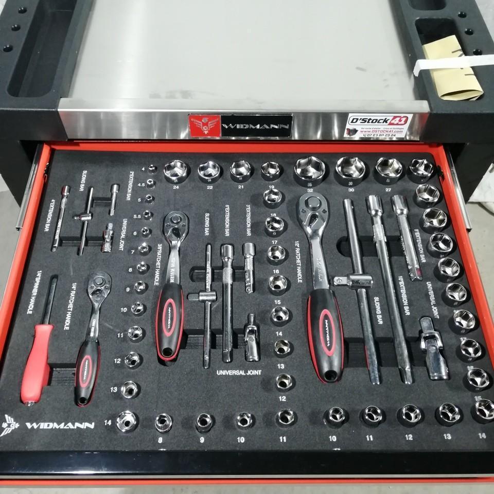 Petite servante d'atelier complète VRB 7 tiroirs - 246 outils à main