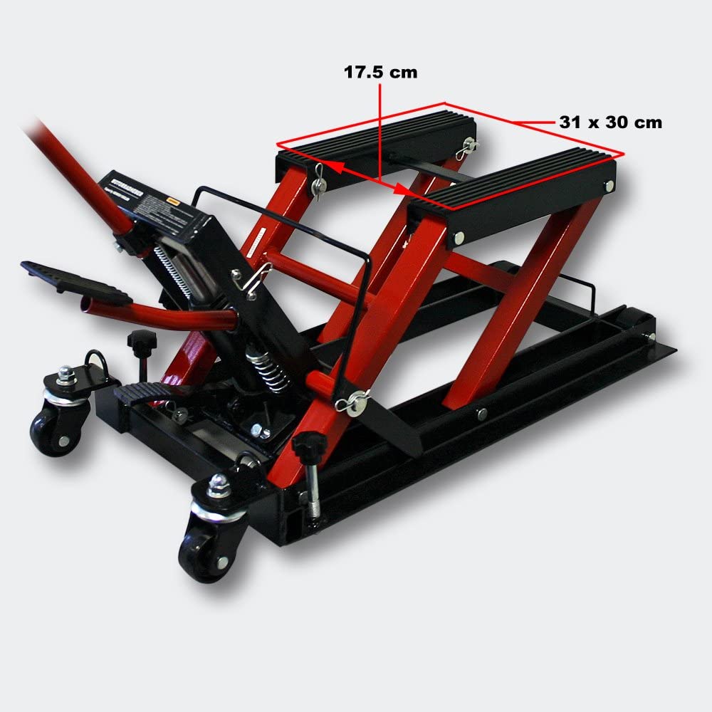 Lève moto - quad hydraulique sur roulettes levage de 38 à 95cm