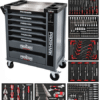 Servante a outils d'atelier 8 tiroirs 7 remplis + rangement coulissant latéral PROSHARK